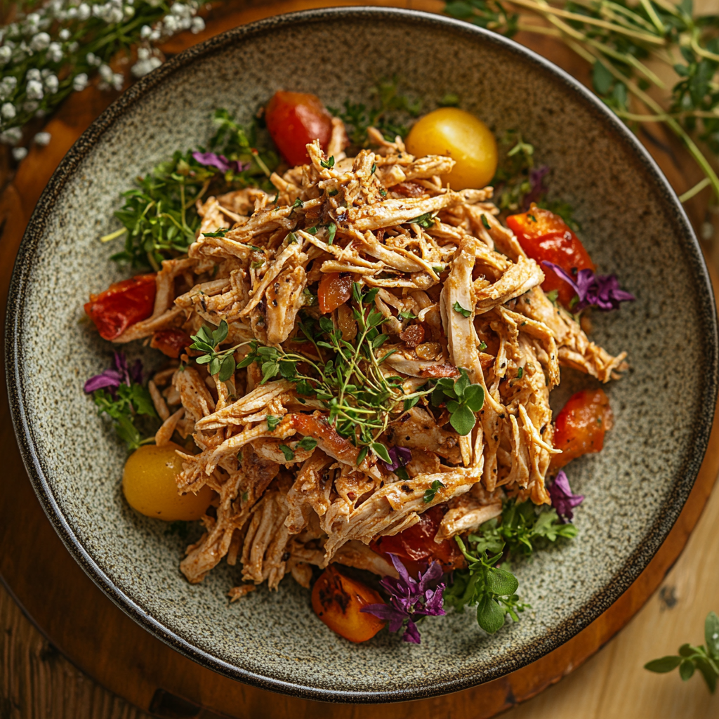 🌿 Pollo Mechado Orgánico / Organic Chicken Shredded - KitchenbyNena