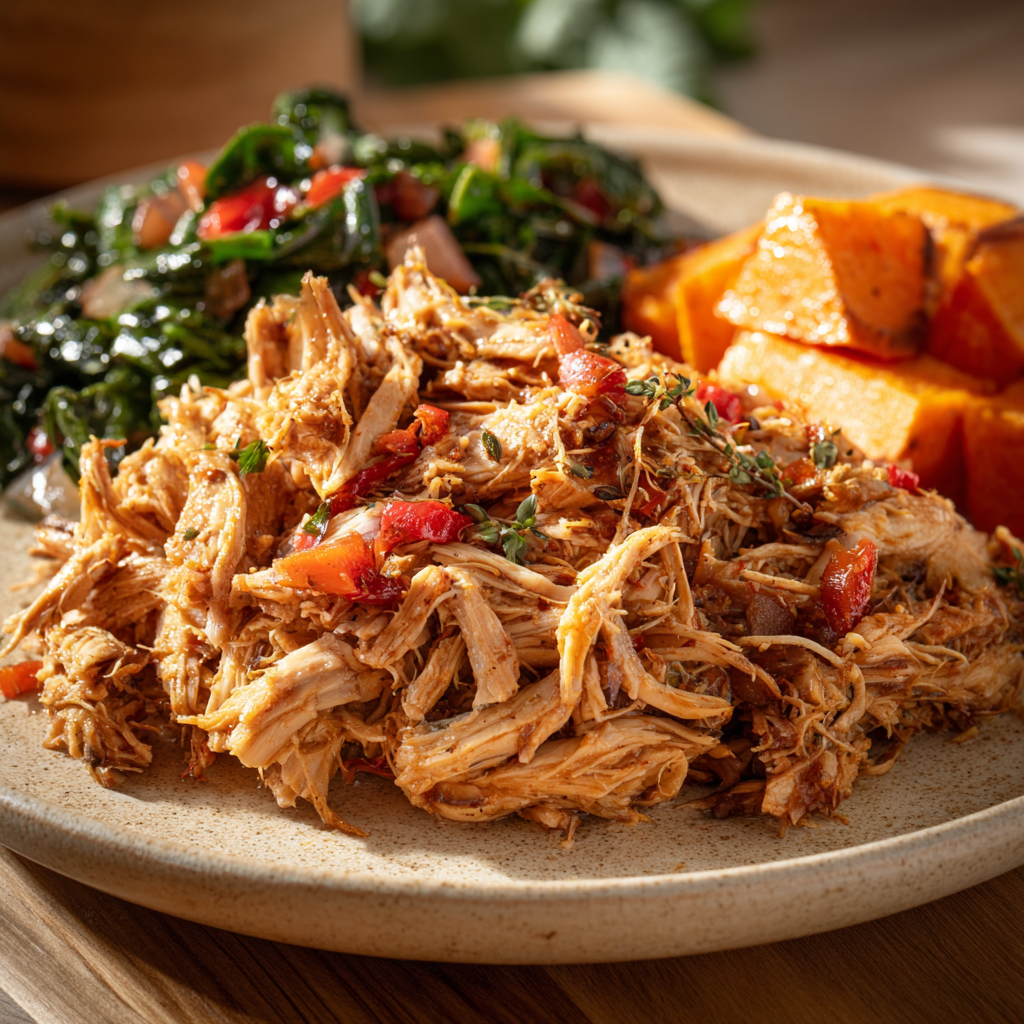 🌿 Pollo Mechado Orgánico / Organic Chicken Shredded - KitchenbyNena