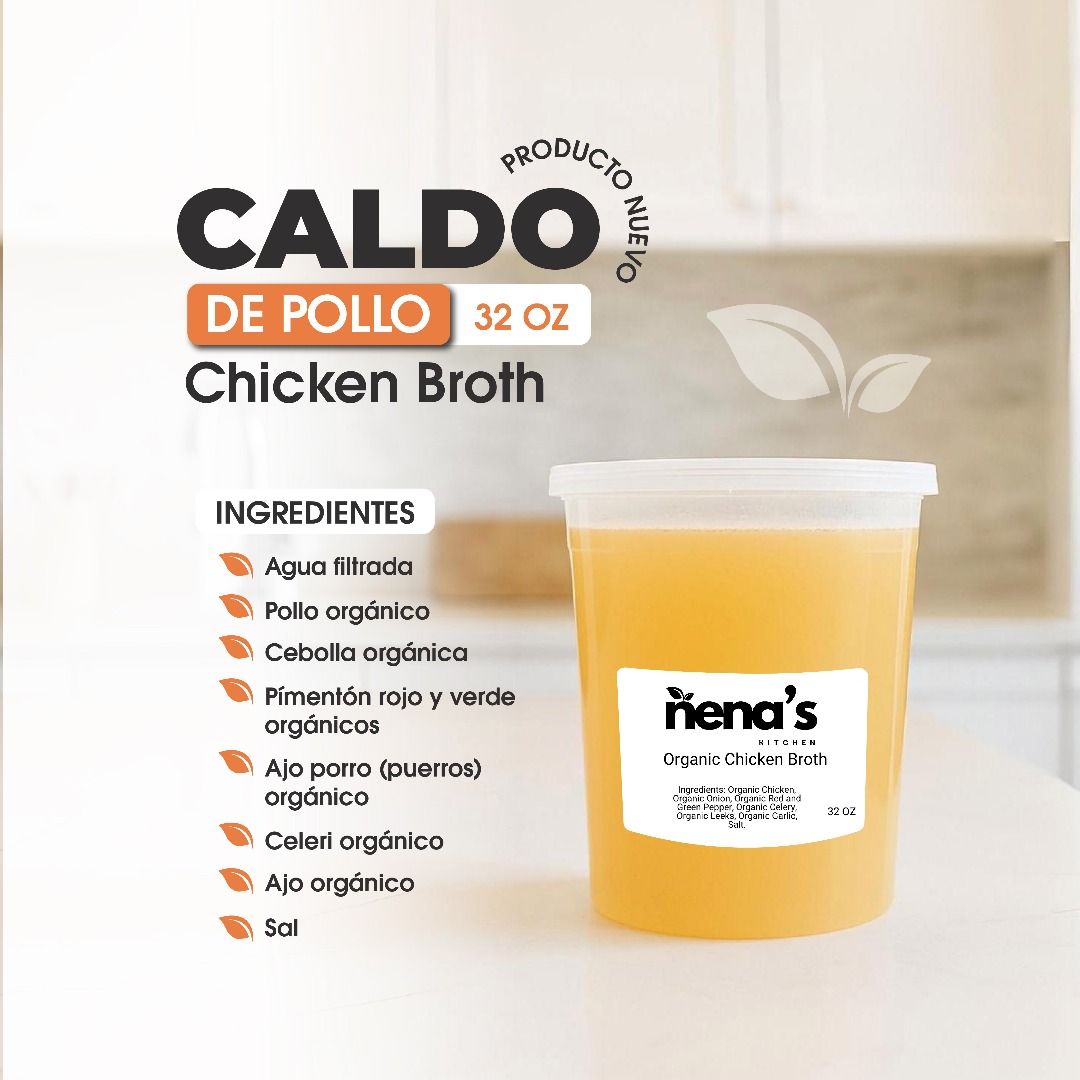 🥣 🐓 Caldo Concentrado de Pollo / Chicken Broth – 32 oz - KitchenbyNena